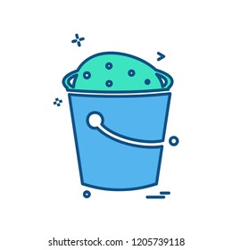 Bucket icon design vector