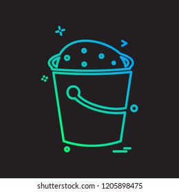 Bucket icon design vector