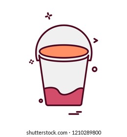 Bucket icon design vector