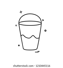 Bucket icon design vector