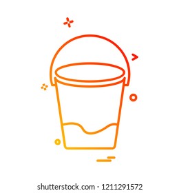 Bucket icon design vector