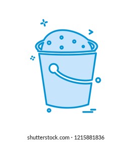 Bucket icon design vector