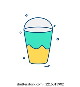 Bucket icon design vector