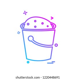 Bucket icon design vector
