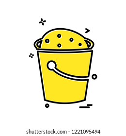 Bucket icon design vector