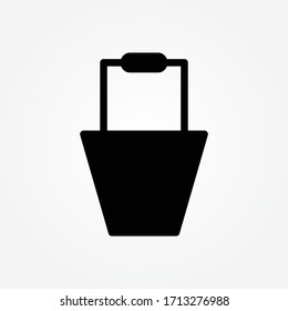 Design-Vektorillustration des Eimer-Symbols