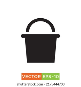 Bucket Icon design vector for web Use.