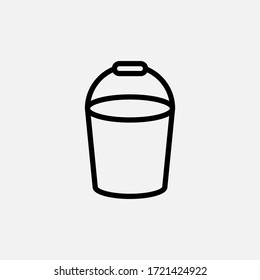 Bucket icon designed in a line style