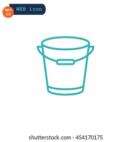bucket icon flat.