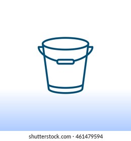 bucket icon flat.