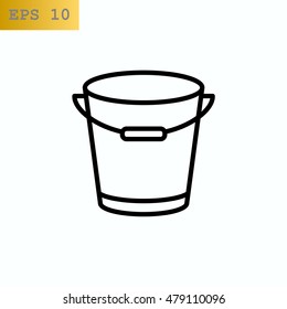 bucket icon flat.