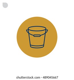 bucket icon flat.