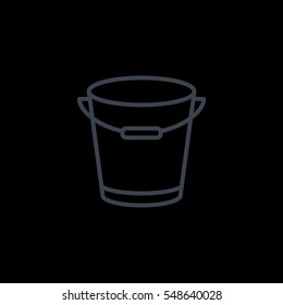 bucket icon flat.