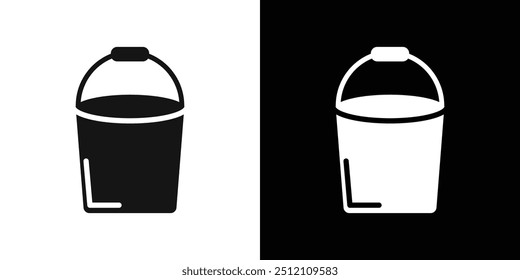 bucket icon Flat fill set collection