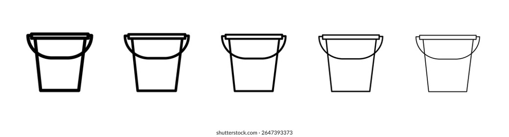 Logotipo de conjunto de ilustración plana de icono de cubo
