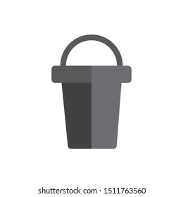 Bucket icon. flat simple pictogram. vector illustration