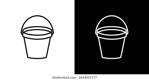 Bucket icon Flat style logo vector. perfect for UI designs
