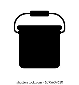 Bucket icon flat. Vector illustration