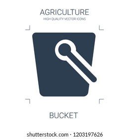 bucket icon. high quality filled bucket icon on white background. from agriculture collection flat trendy vector bucket symbol. use for web and mobile