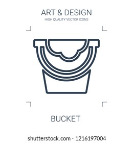 bucket icon. high quality line bucket icon on white background. from art collection flat trendy vector bucket symbol. use for web and mobile