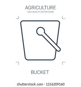 bucket icon. high quality line bucket icon on white background. from agriculture collection flat trendy vector bucket symbol. use for web and mobile