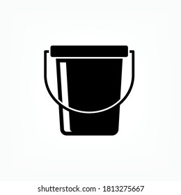Bucket Icon. Housekeeping Equipment Symbol - Vector.
