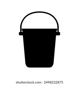 Bucket icon illustrated on background