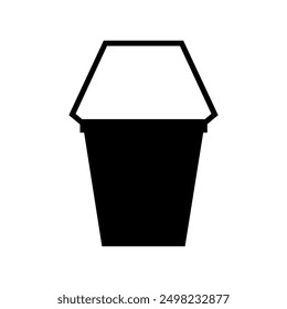 Bucket icon illustrated on background