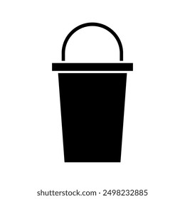 Bucket icon illustrated on background