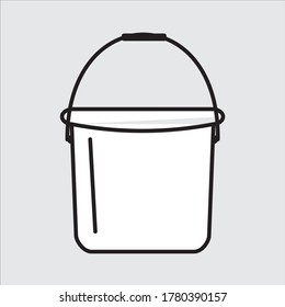 bucket icon illustration isolated vector sign symbol