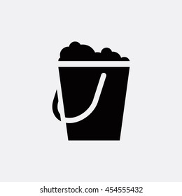 Bucket icon illustration isolated vector sign symbol