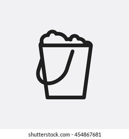 Bucket icon illustration isolated vector sign symbol