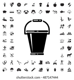 Bucket icon illustration isolated vector sign symbol