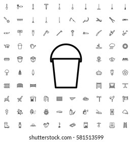 bucket icon illustration isolated vector sign symbol. Gardening icons set.