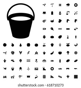 Bucket icon illustration isolated vector sign symbol. agriculture icons vector set on white background.