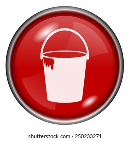 Bucket icon. Internet button on white background. 