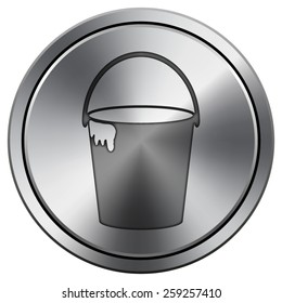 Bucket icon. Internet button on white background. EPS10 Vector. 