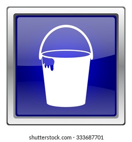 Bucket icon. Internet button on white background. EPS10 vector.
