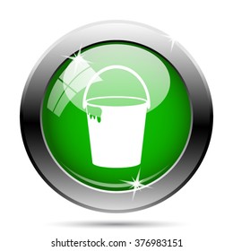 Bucket icon. Internet button on white background. EPS10 vector.
