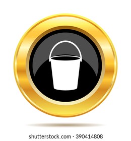 Bucket icon. Internet button on white background. EPS10 vector.