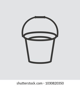 Icono de cubo aislado de estilo plano. Ilustración vectorial.