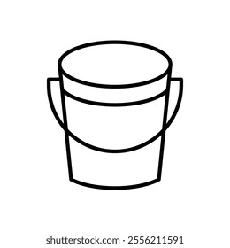 Bucket icon isolated on white background