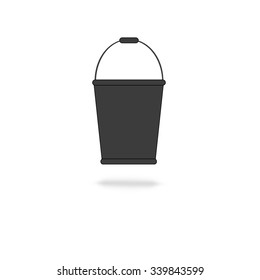 bucket icon isolated on a white background