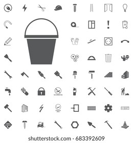 bucket icon isolated on white background