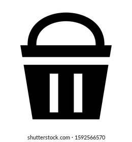 bucket icon isolated sign symbol vector illustration - high quality black style vector icons
