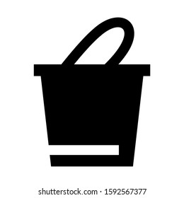 bucket icon isolated sign symbol vector illustration - high quality black style vector icons
