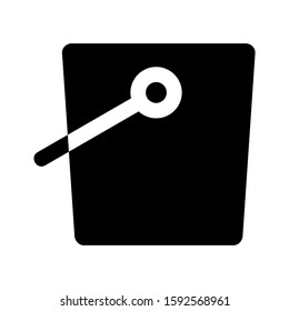 bucket icon isolated sign symbol vector illustration - high quality black style vector icons
