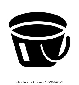 bucket icon isolated sign symbol vector illustration - high quality black style vector icons
