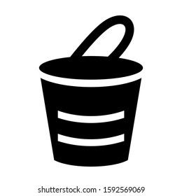 bucket icon isolated sign symbol vector illustration - high quality black style vector icons
