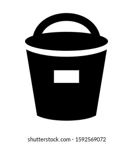 bucket icon isolated sign symbol vector illustration - high quality black style vector icons
